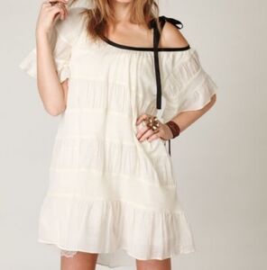 Free People Babydoll off the shoulder Ruffle dress